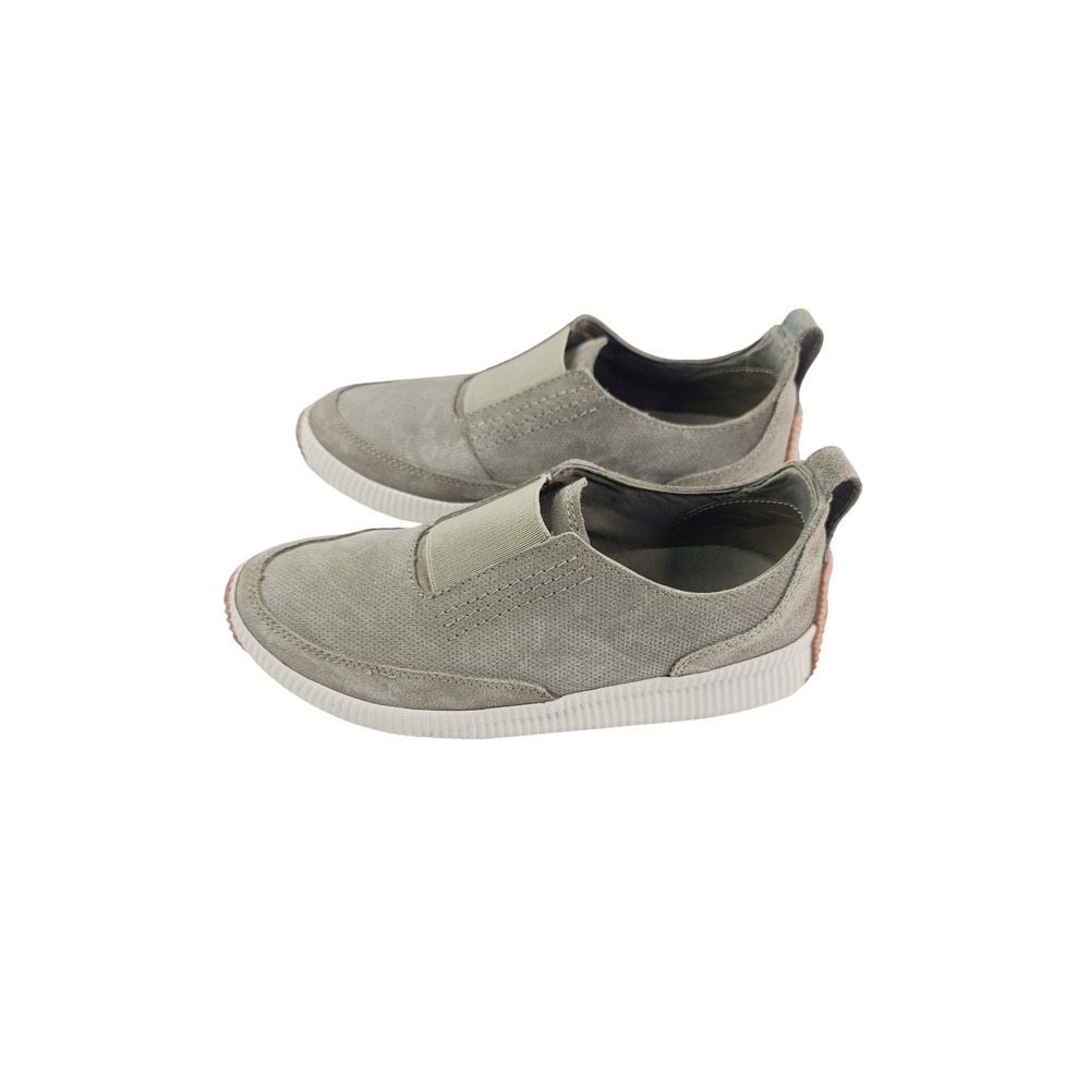 Sorel, Fabric Slip-On Sneakers, Women's, Size 7, Olive Green‎ Color.